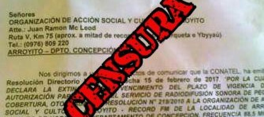 URGENTE: A 2 días de elecciones municipales, CONATEL ordena silencio a Radio Comunitaria de Arroyito