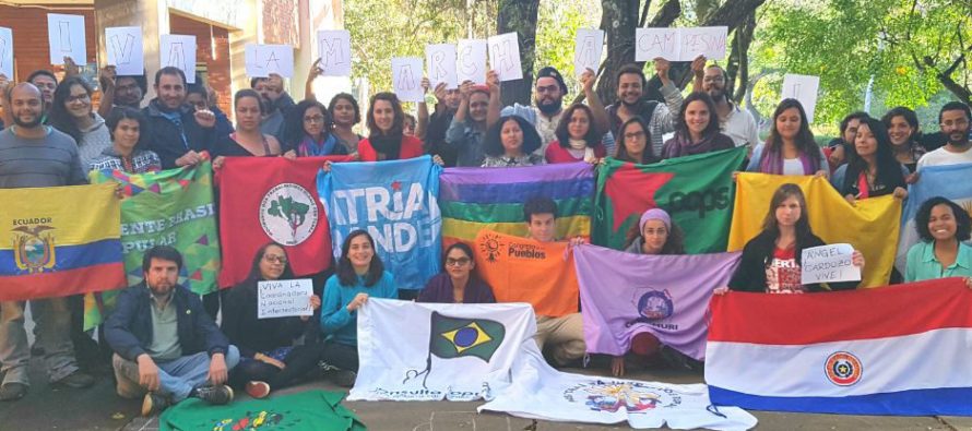 Desde Brasil Estudiantes Latinoamericanos Progresistas saludan a la Marcha Campesina de Paraguay